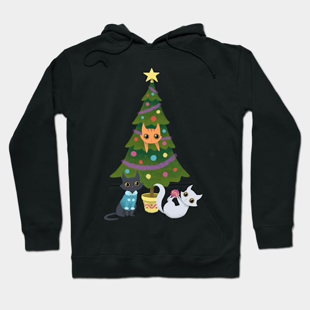 Meowy Christmas Hoodie by Laura_Nagel